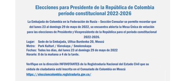 Elecciones para Presidente de la República de Colombia período constitucional 2022-2026