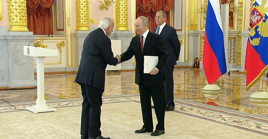 Embajador Jorge Ignacio Zorro Sánchez presentó sus cartas credenciales ante el Presidente de Rusia, Vladimir Putin