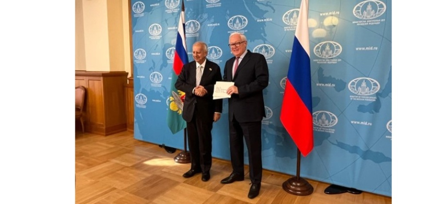 Embajador de Colombia en Rusia, Jorge Zorro, presentó copia de Cartas Credenciales ante el viceministro de Asuntos Exteriores, Serguéi Ryabkov